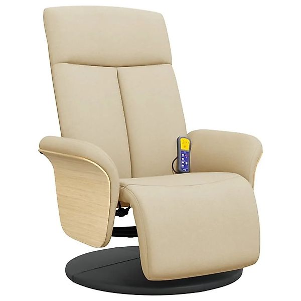 vidaXL Massagesessel mit Fußteil Creme Stoff 356539 günstig online kaufen