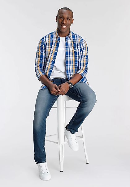 DELMAO Karohemd mit dezenter Stickerei günstig online kaufen