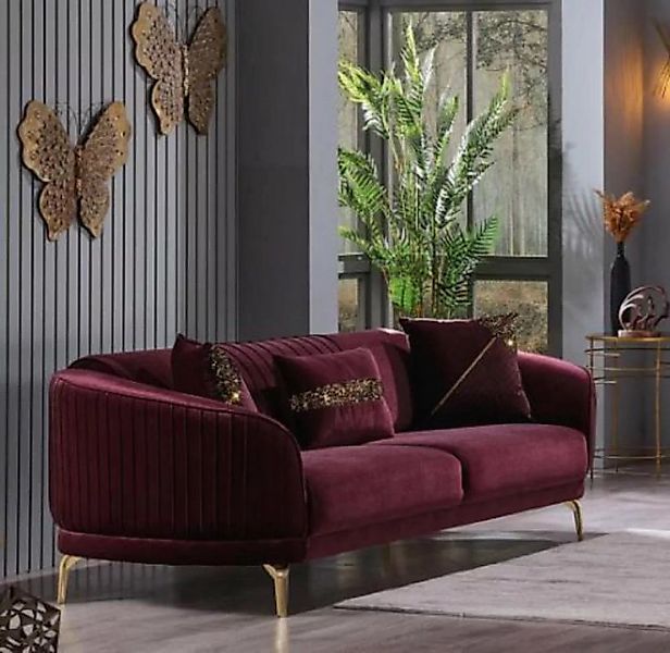 JVmoebel 3-Sitzer 3-Sitzer Luxus Sofas Wohnzimmer Polstermöbel Textil Couch günstig online kaufen