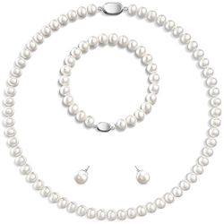ibettertec Perlenketten-Set 9-10mm Muschelperlen für Frauen günstig online kaufen