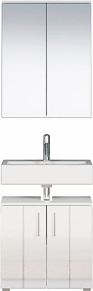welltime Badmöbel-Set "Prag", (Set, 2 St.), Badmöbel-Set: Spiegelschrank & günstig online kaufen
