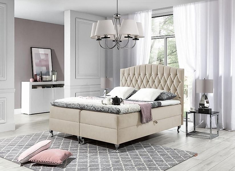 JVmoebel Bett Doppelbett Ehebett Bettgestell Polsterbett Betten Boxspringbe günstig online kaufen