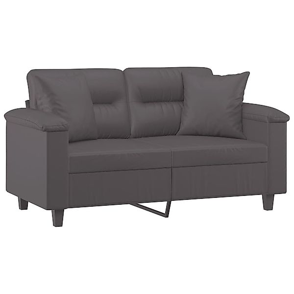 vidaXL Sofa 2-Sitzer-Sofa mit Zierkissen Grau günstig online kaufen
