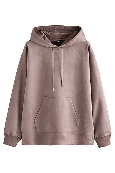 Next Kapuzenpullover Weiches Hoodie aus Veloursleder mit Kordelzug (1-tlg) günstig online kaufen