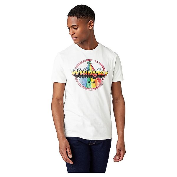 Wrangler Rainbow Kurzärmeliges T-shirt 2XL Off White günstig online kaufen