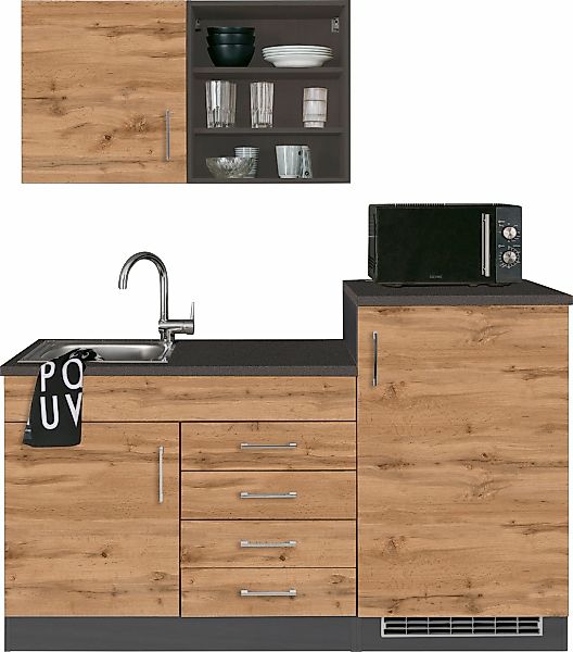 HELD MÖBEL Pantryküche "Mali", Breite 160 cm, mit E-Geräten günstig online kaufen