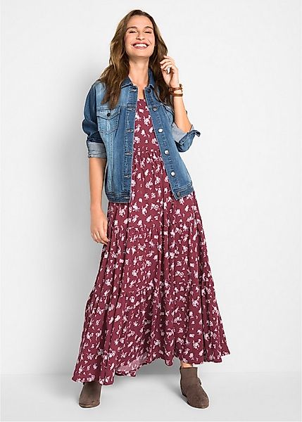 bonprix Maxikleid Kleid aus reiner Baumwolle günstig online kaufen