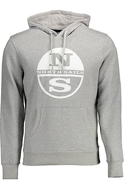 North Sails Sweatshirt Graues Herren Kapuzensweatshirt aus Naturfasern mit günstig online kaufen