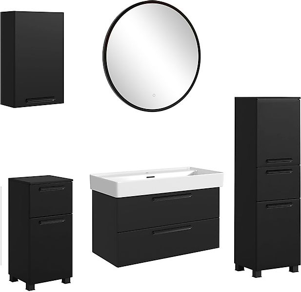 welltime Badmöbel-Set »SALVADA, 5tlg-Set, gedämpfte Scharniere, Softclose, günstig online kaufen