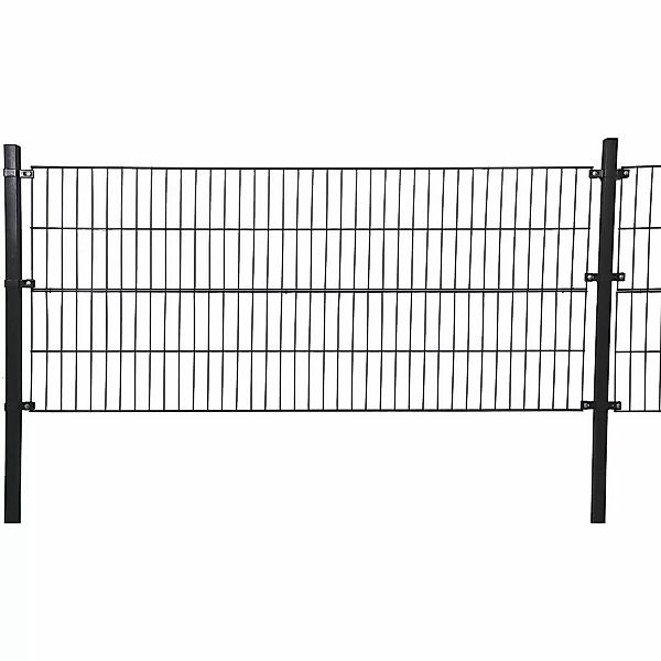 Home Deluxe Doppelstabmattenzaun 1,6 m x 42 m Anthrazit günstig online kaufen