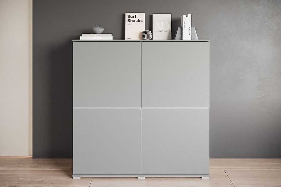 INOSIGN Highboard Kenia, moderne grifflose Hochkommode mit 4 Türen, Breite günstig online kaufen