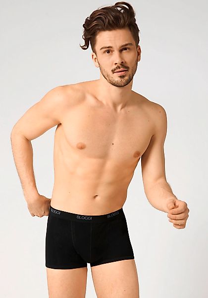 sloggi Boxer "men Basic Short 2P", (2er Pack), perfekter Sitz, Logobund günstig online kaufen