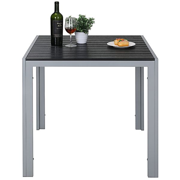 TLGREEN Gartentisch Aluminiumrahmen Quadratisch (75x75cm WPC günstig online kaufen