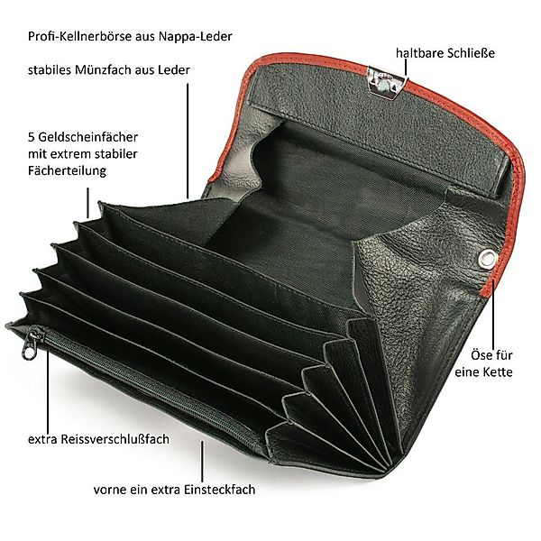 Hamosons Kellnerbörse Profi Kellnerbörse / Kellnergeldbeutel günstig online kaufen