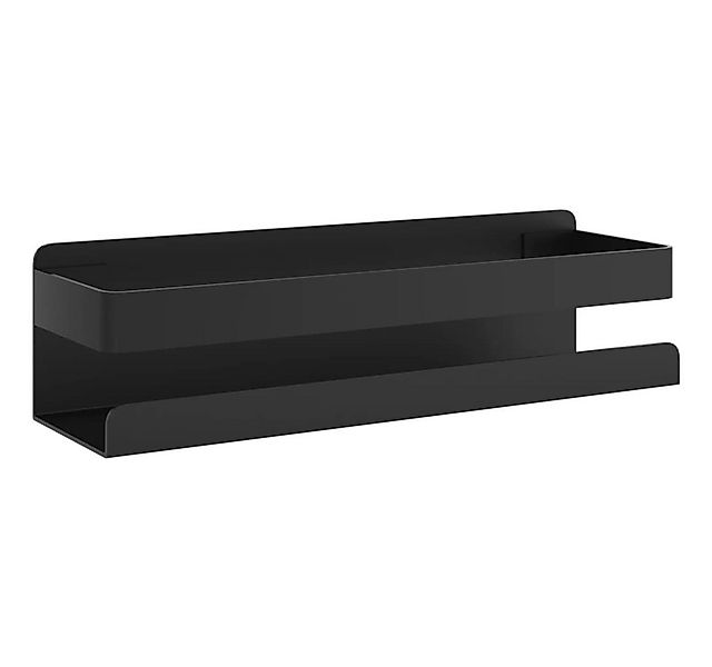 vidaXL Bücherregal Duschablage Mattschwarz 23x6,5x6 cm Gebürsteter Edelstah günstig online kaufen