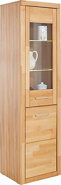 OTTO home Vitrine "Logo,180cm hoch,42 cm tief,Fronten Massivholz,5Fächer,Bö günstig online kaufen