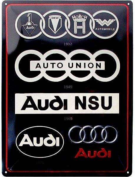 Nostalgic-Art Metallschild Blechschild 30 x 40 cm - Audi - Audi - Logo Evol günstig online kaufen