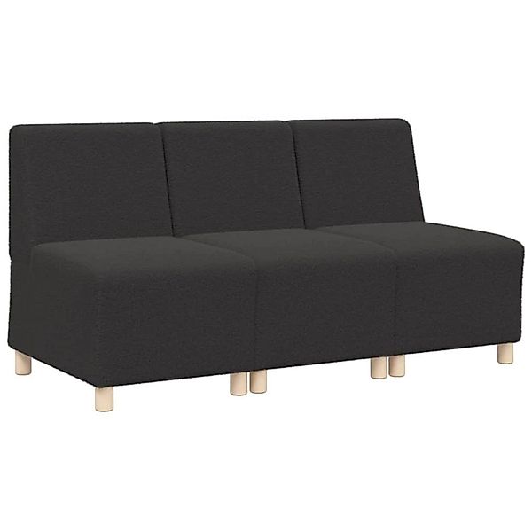 vidaXL Modulares Sofa ohne Armlehnen 3 Stk Dunkelgrau 55 x 74 x 82 cm 33998 günstig online kaufen