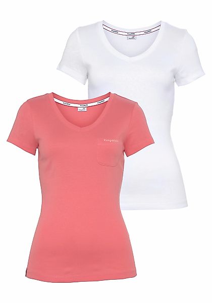 KangaROOS V-Shirt (Spar-Set, 2er-Pack) Kurzarm, figurbetonter günstig online kaufen