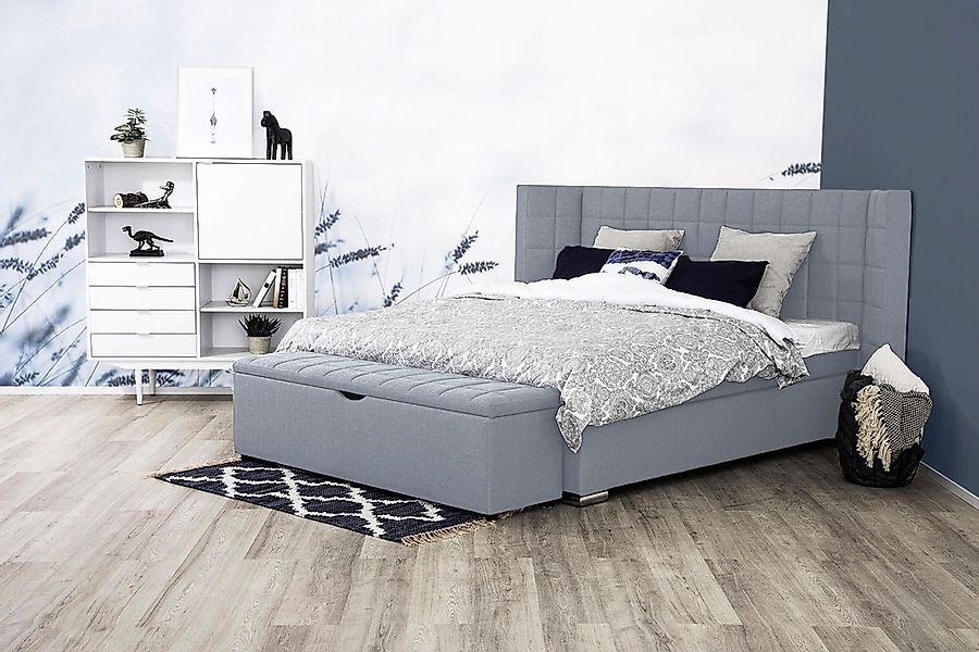 Home affaire Boxspringbett "Piazza" mit Steppung und Kopfteil mit seitliche günstig online kaufen