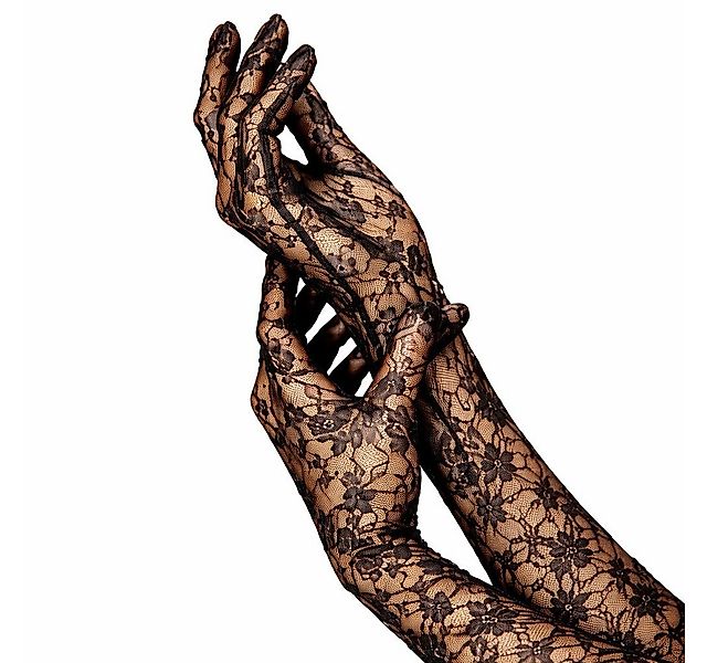 Kaiser24 Kostüm Kostüm Handschuhe Damen Spitze Lang Schwarz günstig online kaufen