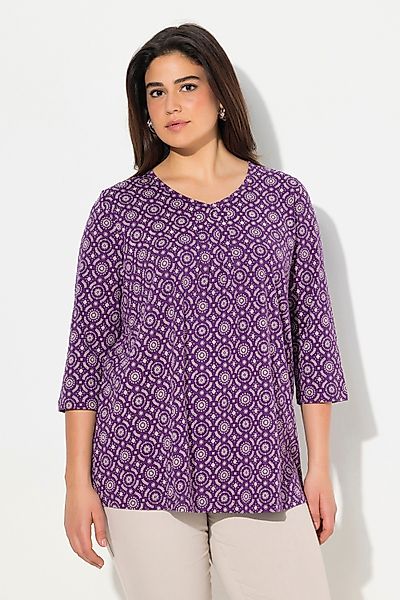 Ulla Popken T-Shirt Shirt A-Linie Zierfalten günstig online kaufen