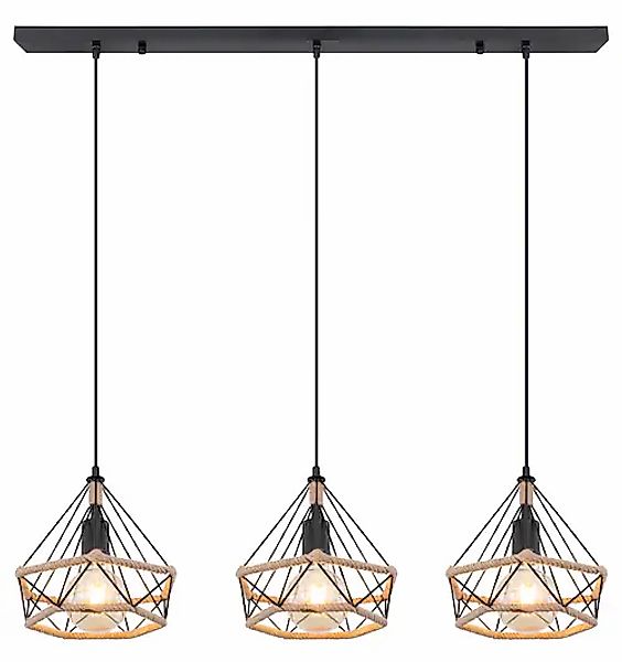 GLOBO LIGHTING Hängeleuchte »ULLEU« E27 Hängelampe/Pendelleuchte/Esszimmer/ günstig online kaufen