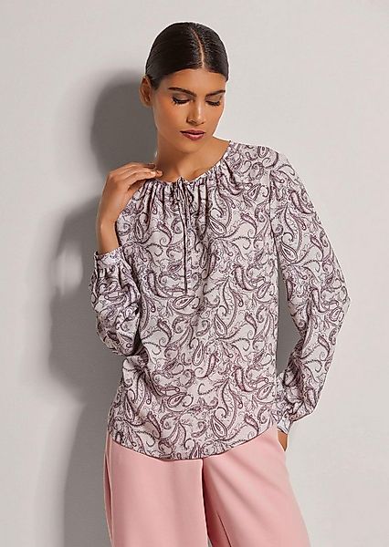 MADELEINE Langarmbluse Rundhals-Bluse mit Unikat-Print günstig online kaufen