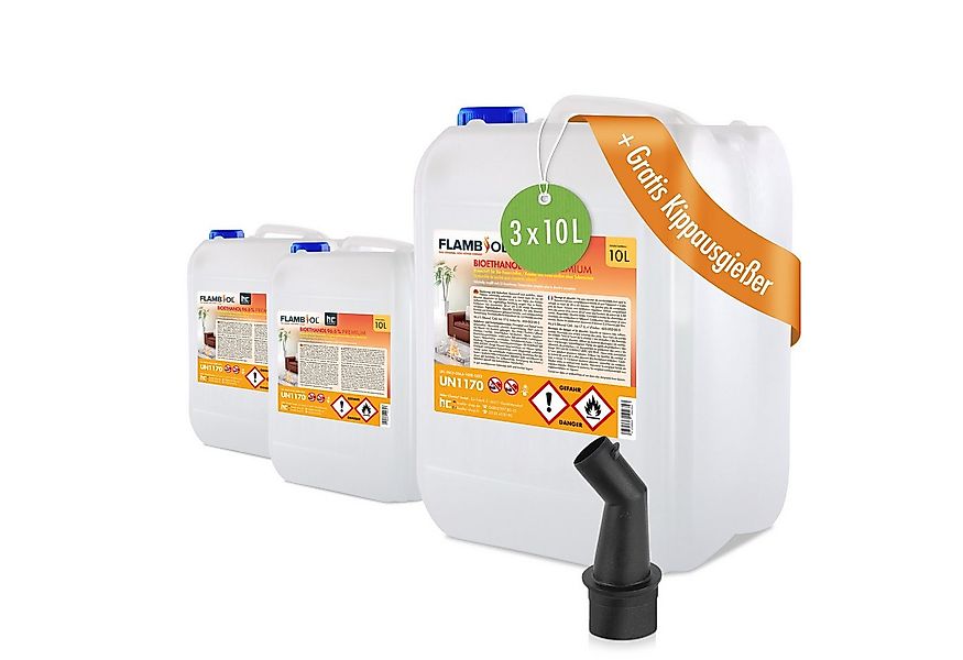 Höfer Chemie GmbH Bioethanol 3x 10 L FLAMBIOL® Bioethanol 96,6% Premium für günstig online kaufen