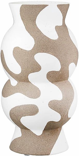GILDE Tischvase »Vase rund Areno beige; weiß H. 35 cm«, (1 St.) günstig online kaufen