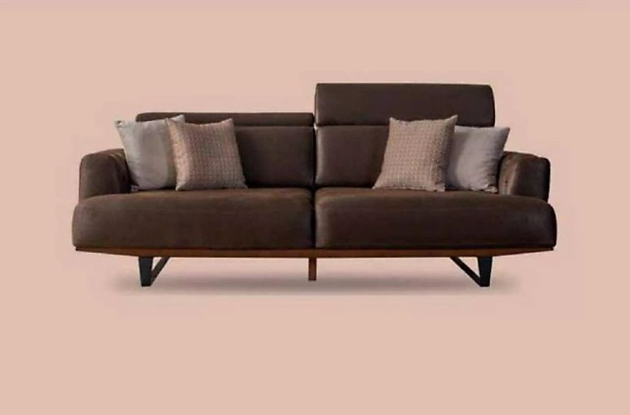 JVmoebel Chesterfield-Sofa Chesterfield Dreisitzer Sofa 3 Sitzer Sofas Brau günstig online kaufen