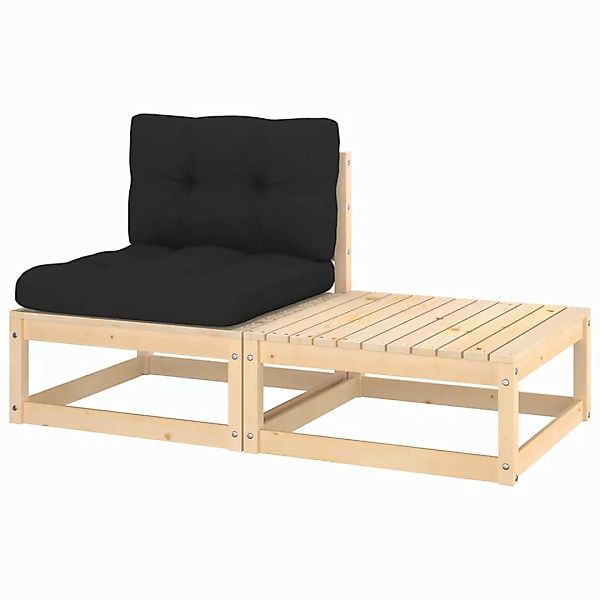 2-tlg. Garten-lounge-set Mit Kissen Massivholz Kiefer günstig online kaufen