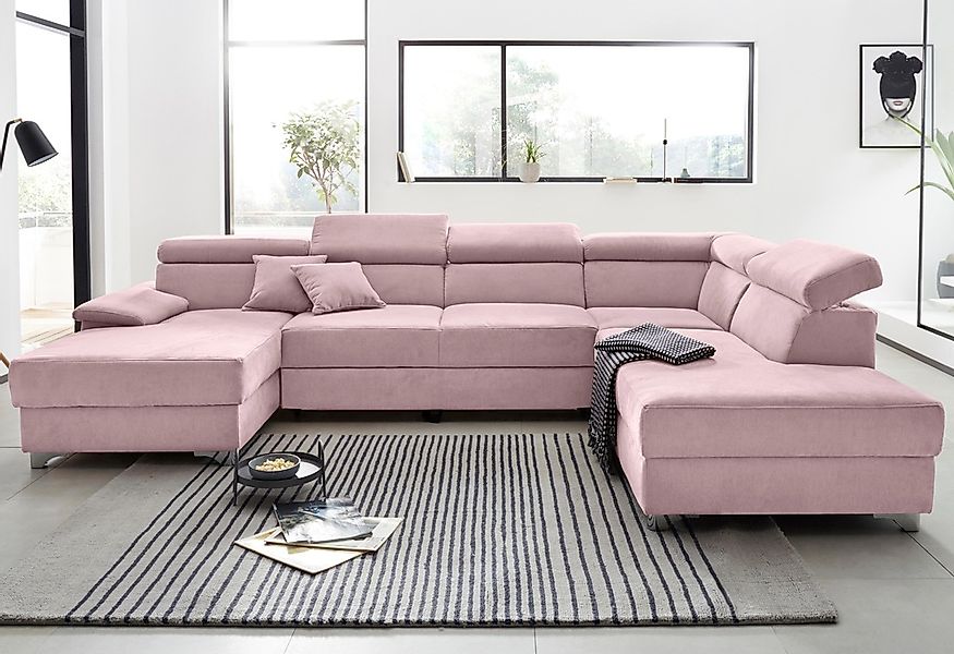 DOMO collection Wohnlandschaft "Mira, inklusive Kopfteilverstellung für meh günstig online kaufen