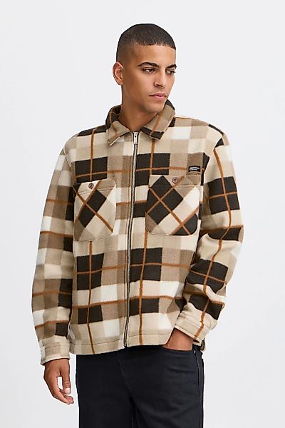 Blend Kurzjacke "BHShirt Fleece" ohne Kapuze Karierte Hemdjacke aus Fleece günstig online kaufen