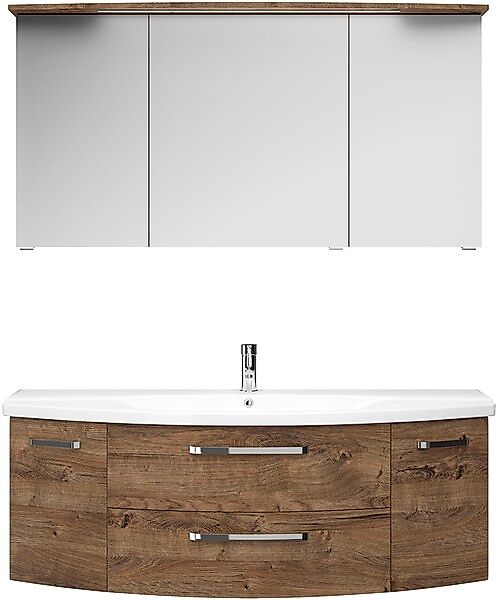 Saphir Badmöbel-Set »Serie 4010 2-teilig Keramik-Waschtisch mit LED-Spiegel günstig online kaufen