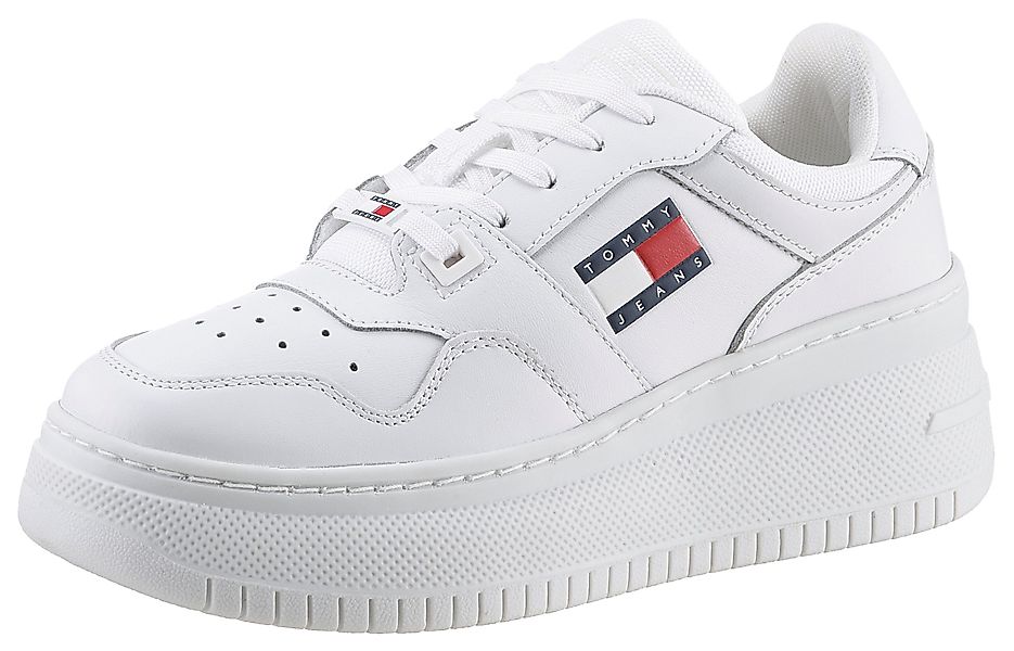 Tommy Jeans Plateausneaker "TJW RETRO BASKET FLATFORM ESS" mit Logoschriftz günstig online kaufen