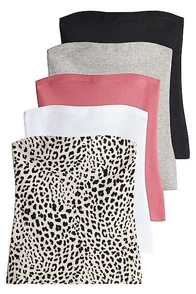 The Set Bandeautop 5er-Pack The Set Gerippte Bandeau-Tops (5-tlg) günstig online kaufen