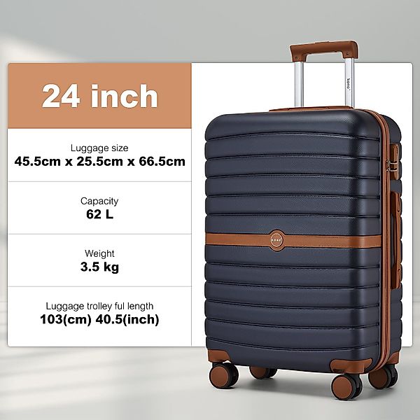 KONO Kofferset Hartschalenkoffer (55/66,5/76,5 cm Hoch)+Kabinentasche günstig online kaufen