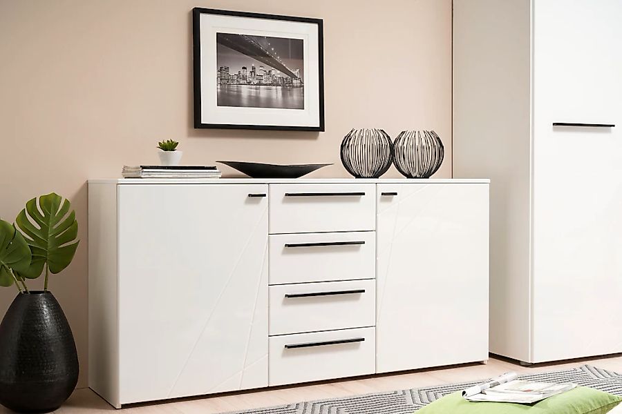 INOSIGN Kombikommode "Ksanti", Mit 4 Schubkästen, hochglänzende Front günstig online kaufen