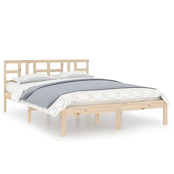 Vidaxl Massivholzbett 135x190 Cm 4ft6 Double günstig online kaufen