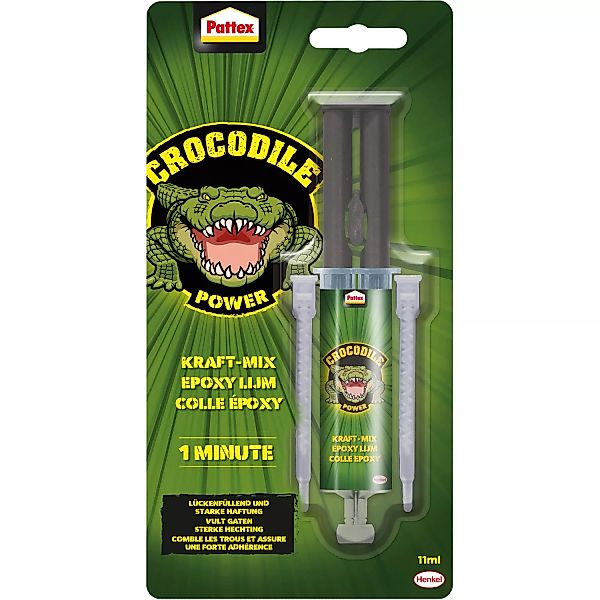 Pattex Epoxy Kleber Crocodile Power Kraft-Mix 11 ml Spritze Transparent günstig online kaufen