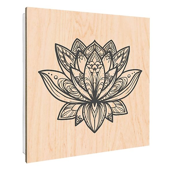 Banjado Schlüsselkasten mit Holzfront 30x30cm Weiß Scharnier Links 50 Haken günstig online kaufen