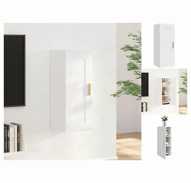 vidaXL Kleiderschrank Wandschrank Weiß 35x34x90 cm Holzwerkstoff günstig online kaufen