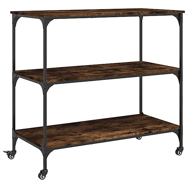 vidaXL Küchenwagen Küchenwagen Räuchereiche 102x50x95 cm günstig online kaufen