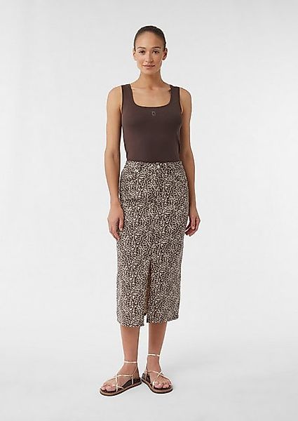 comma casual identity Maxirock Jeansrock in Midi-Länge mit Leo-Print günstig online kaufen