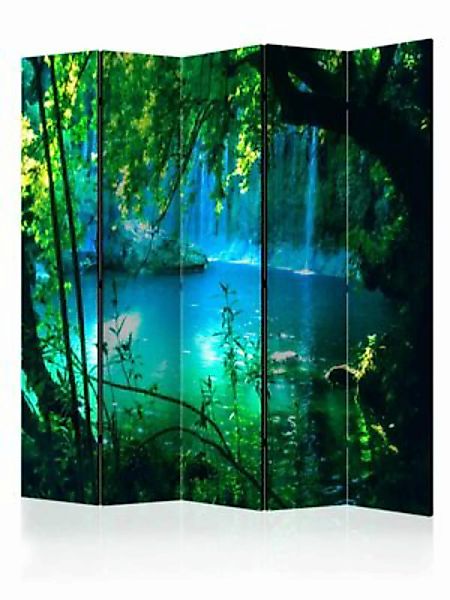 artgeist Paravent Kursunlu Waterfalls II [Room Dividers] blau/grün Gr. 225 günstig online kaufen