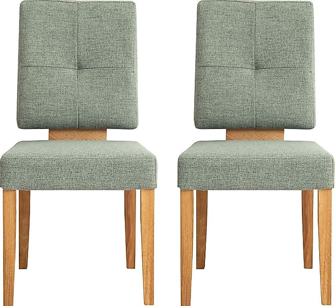 OTTO home Esszimmerstuhl Ponza Polsterstuhl (Set, 2 St), Gestell Eiche mass günstig online kaufen