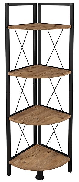 VCM Standregal Holz Metall Eckregal Bücher günstig online kaufen