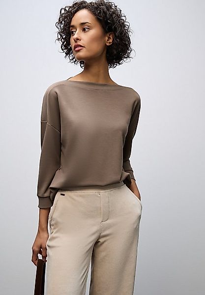 STREET ONE 3/4-Arm-Shirt Strick-Shirt mit U-Boot-Ausschnitt günstig online kaufen