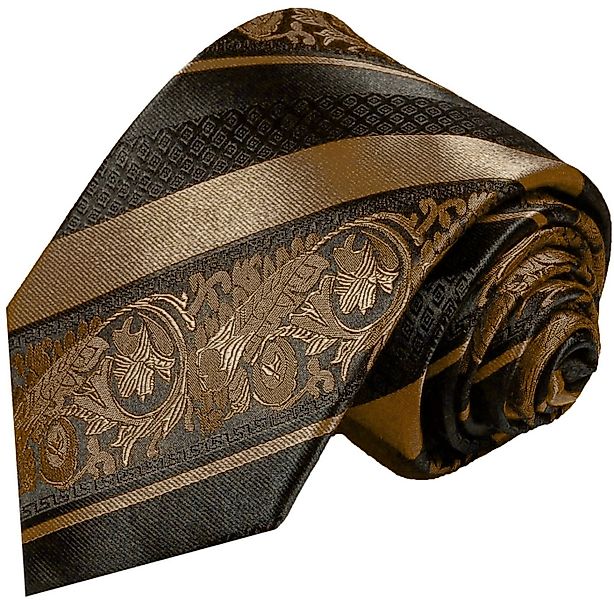 Paul Malone Krawatte moderne Herren Seidenkrawatte barock gestreift 100% Se günstig online kaufen